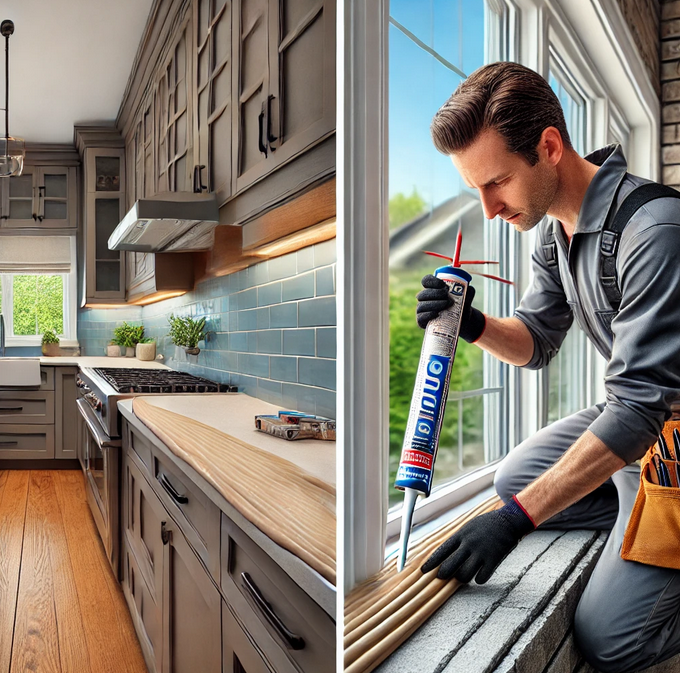  Bathroom and Kitchen Caulking