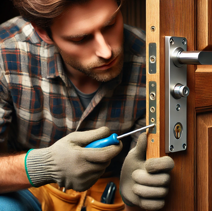 door lock installation